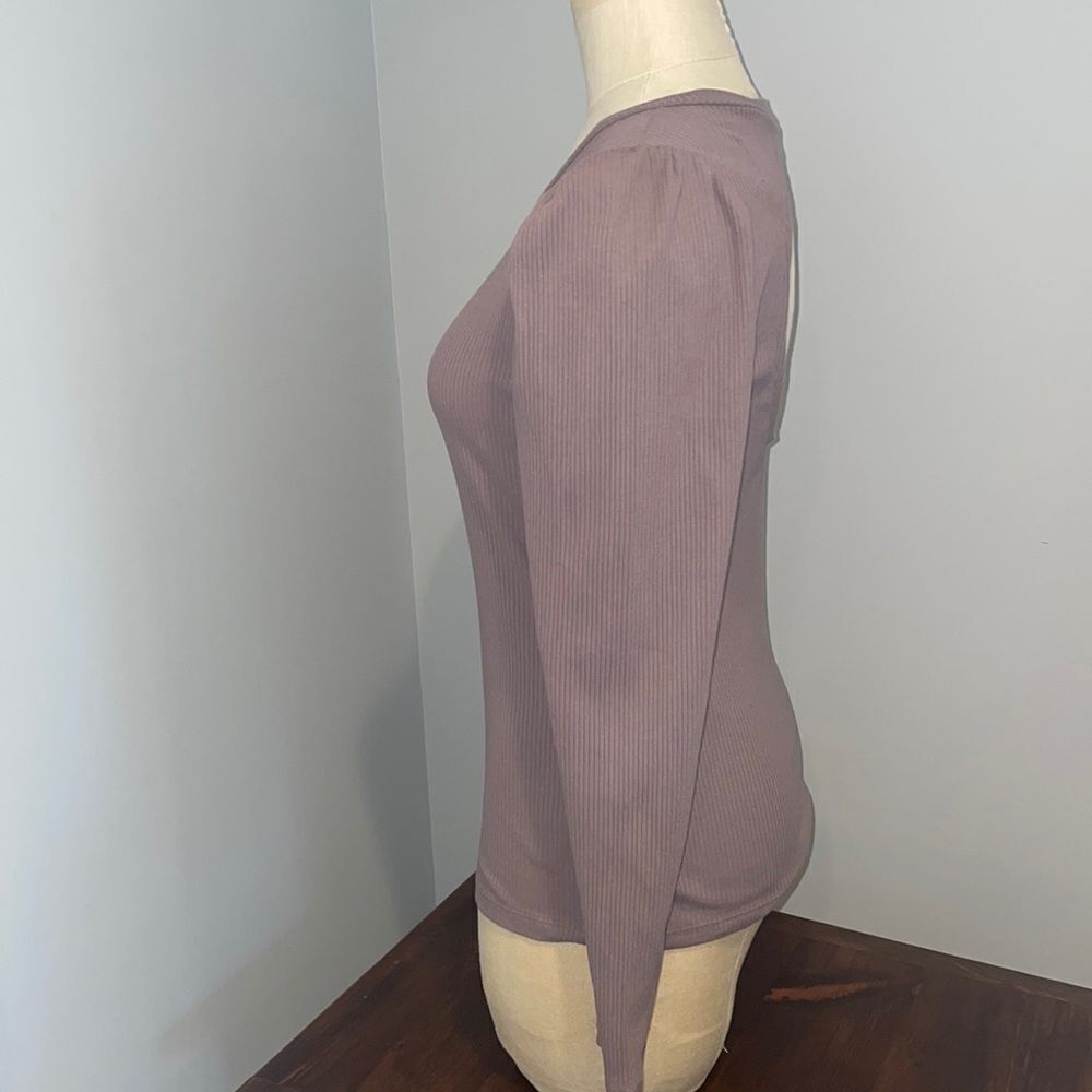 Gap Ribbed Long Sleeve Top Size S Petite - Picture 6 of 11